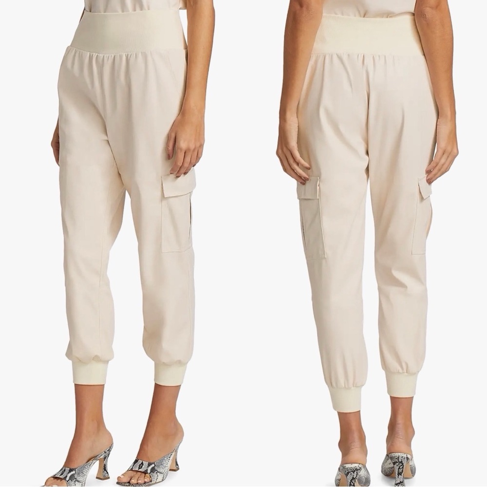 Women's‎ Cinq A Sept Ivory Giles Faux-Leather Cargo Pants